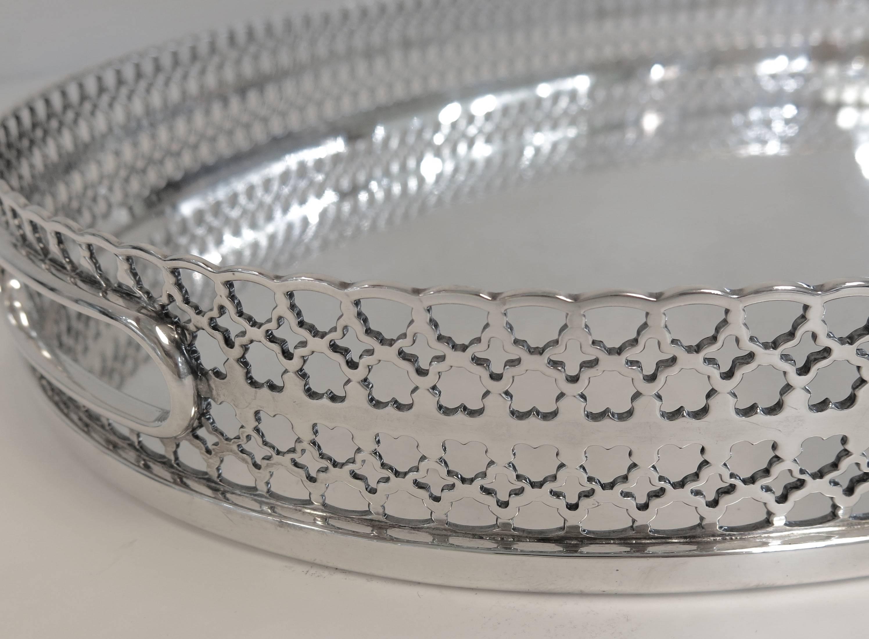 Tiffany, Sterling Silver Oval Gallery Tray 1