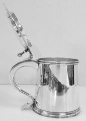 Exceptional Charles II Style Sterling Silver Tankard