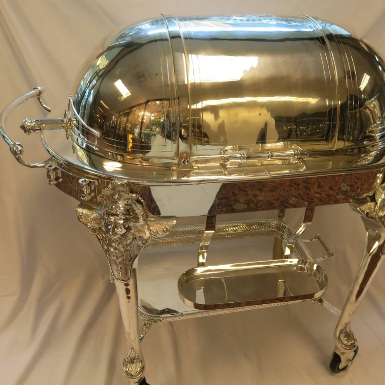 Large Silver Plated Carving Trolley at 1stdibs
