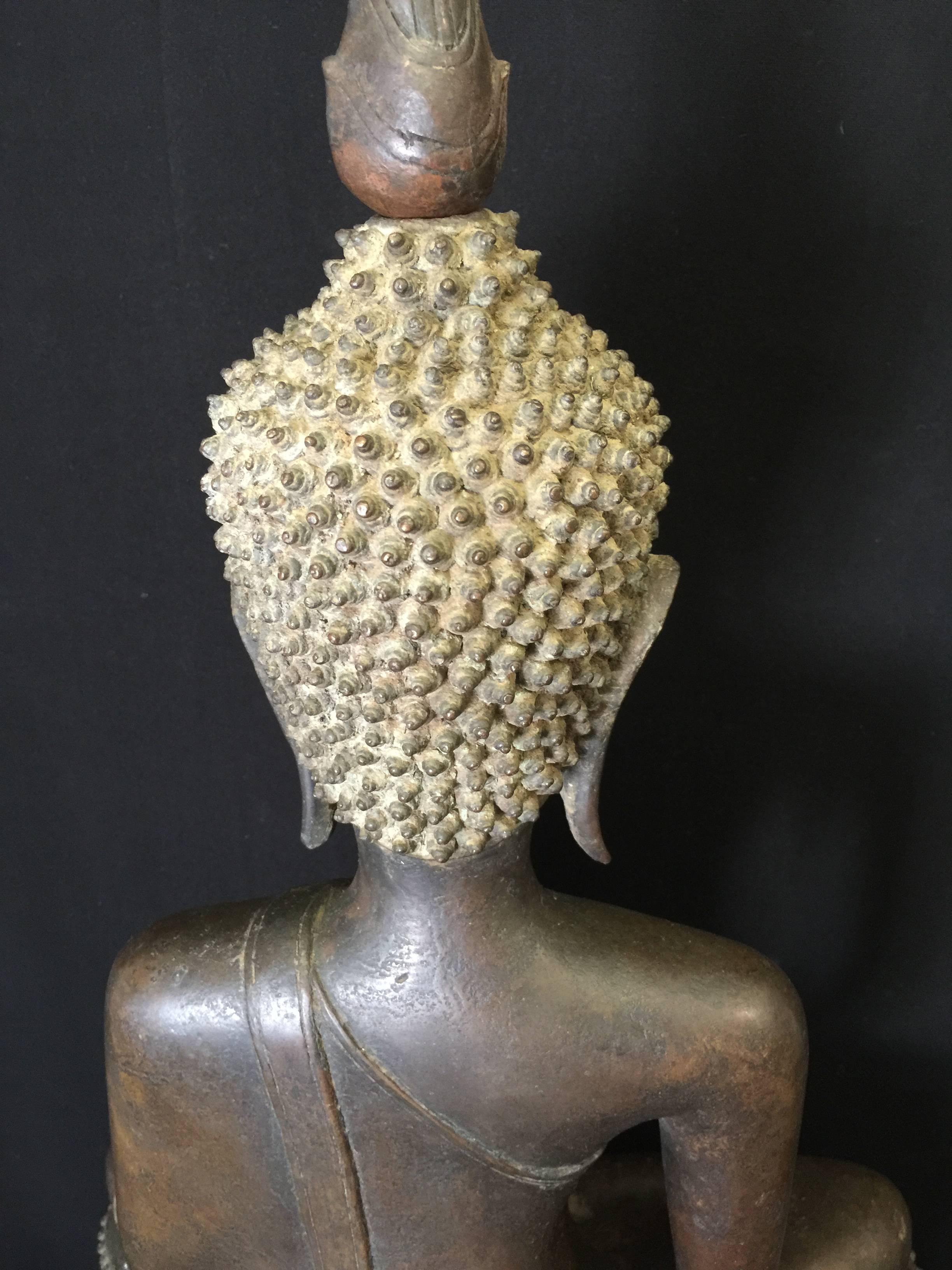 Bronze Laos Buddha, 18th Century For Sale 1
