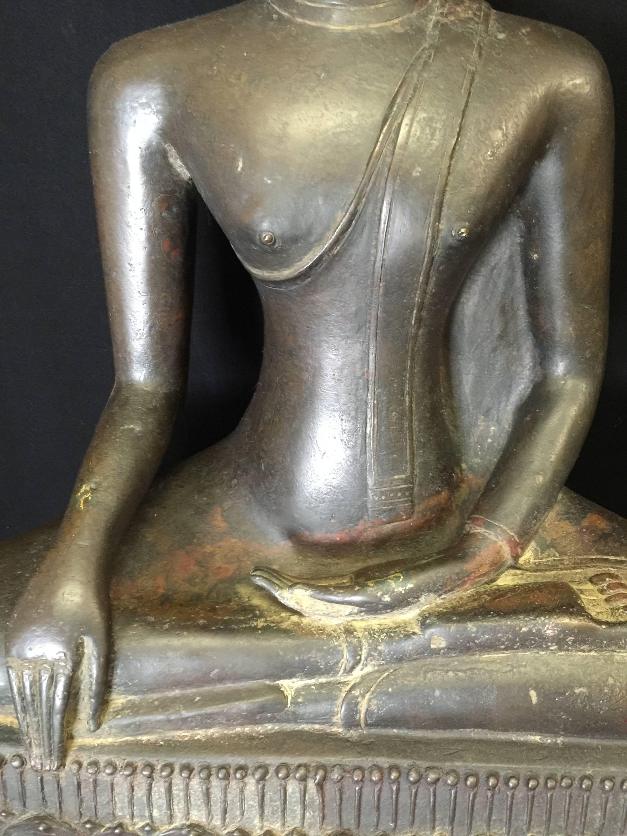 Bronze Laos Buddha, 18th Century For Sale 5