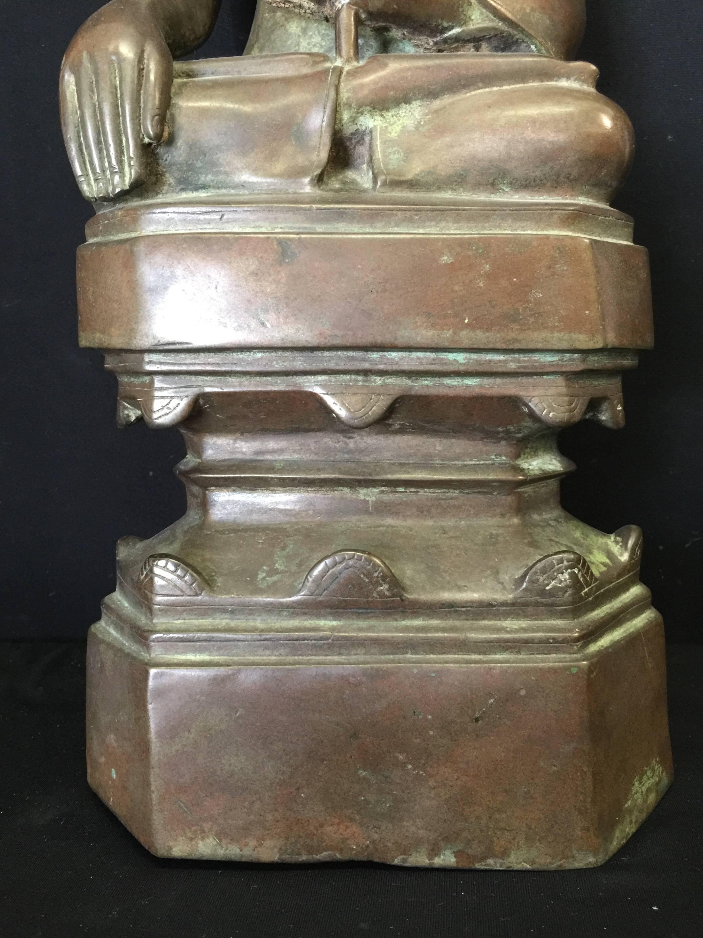 19th Century Bronze Buddha In Excellent Condition For Sale In Odense SV, DK