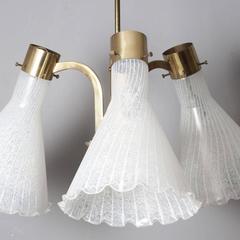 Floral Italian Venetian Murano Glass Ceiling Lamp