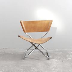 Danish, Leather "Z-Down" Chair by Erik Magnussen