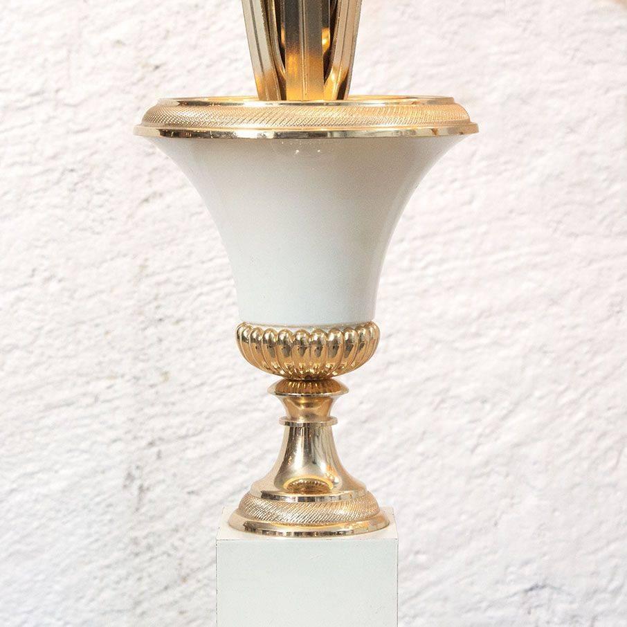 Pair of Brass Palm Table Lamps in Style of Maison Jansen In Good Condition In Stockholm, Sweden