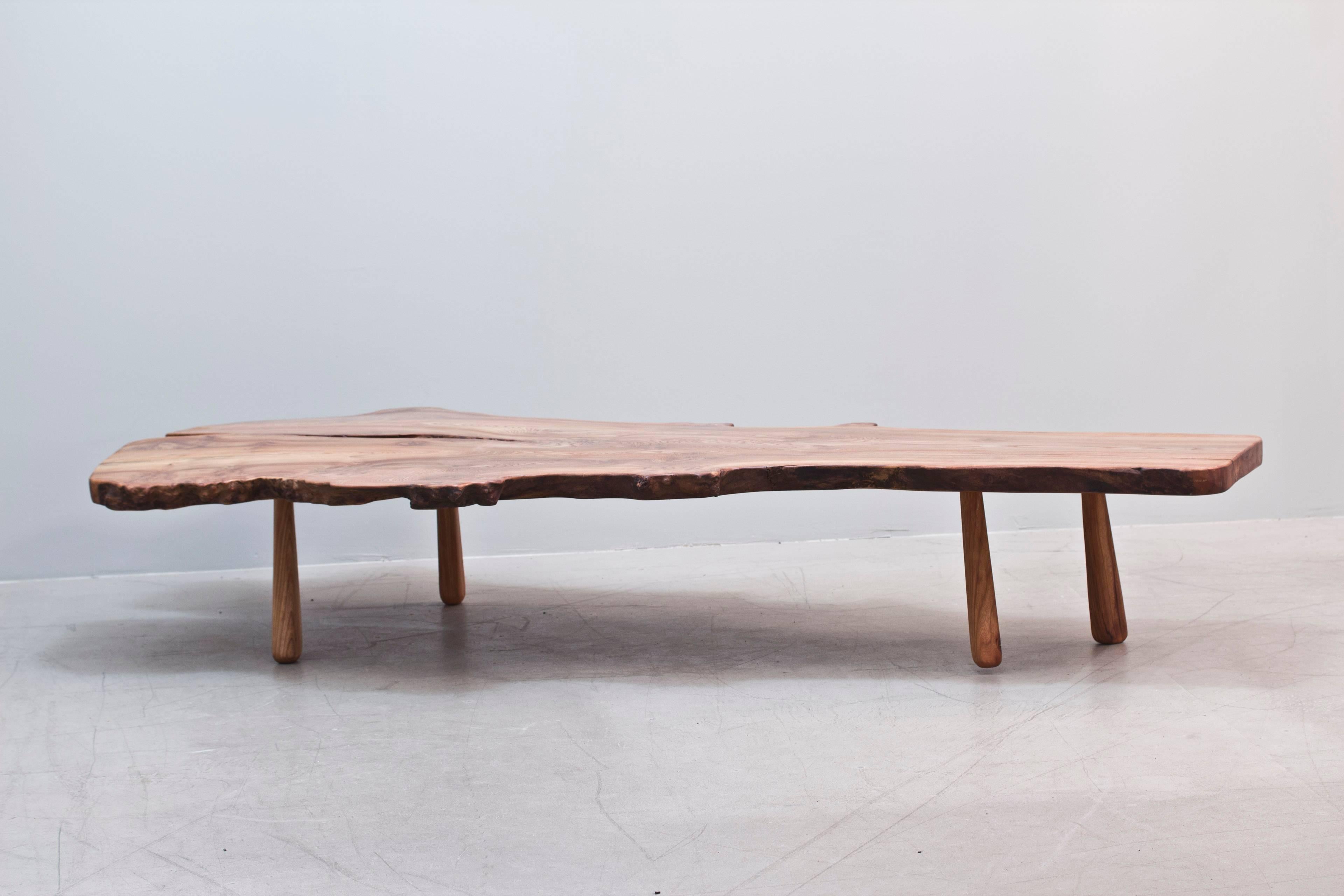 Contemporary Swedish Elmwood Sofa Table