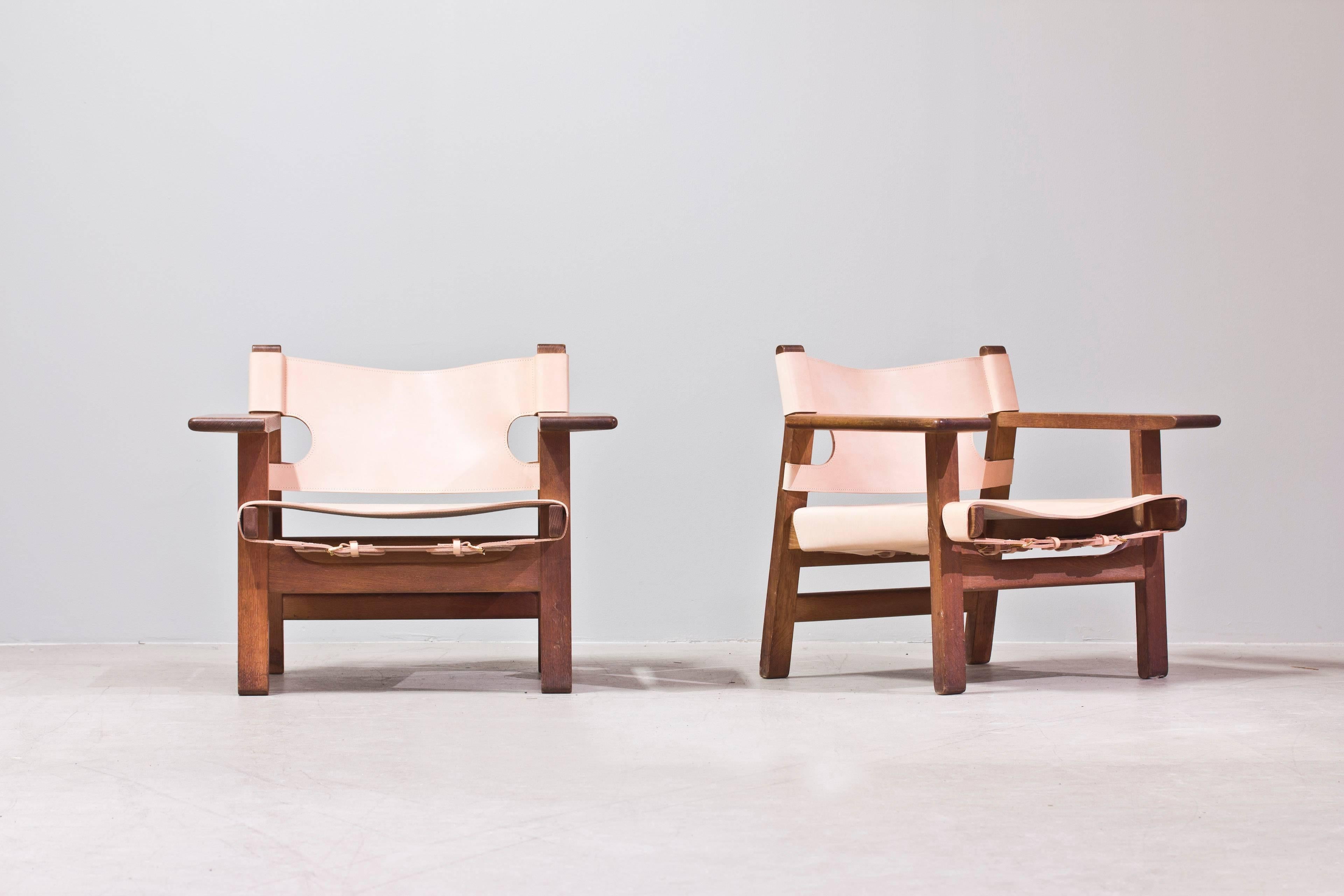 Mid-20th Century 'Spanish Chair' Designed by Børge Mogensen For Sale