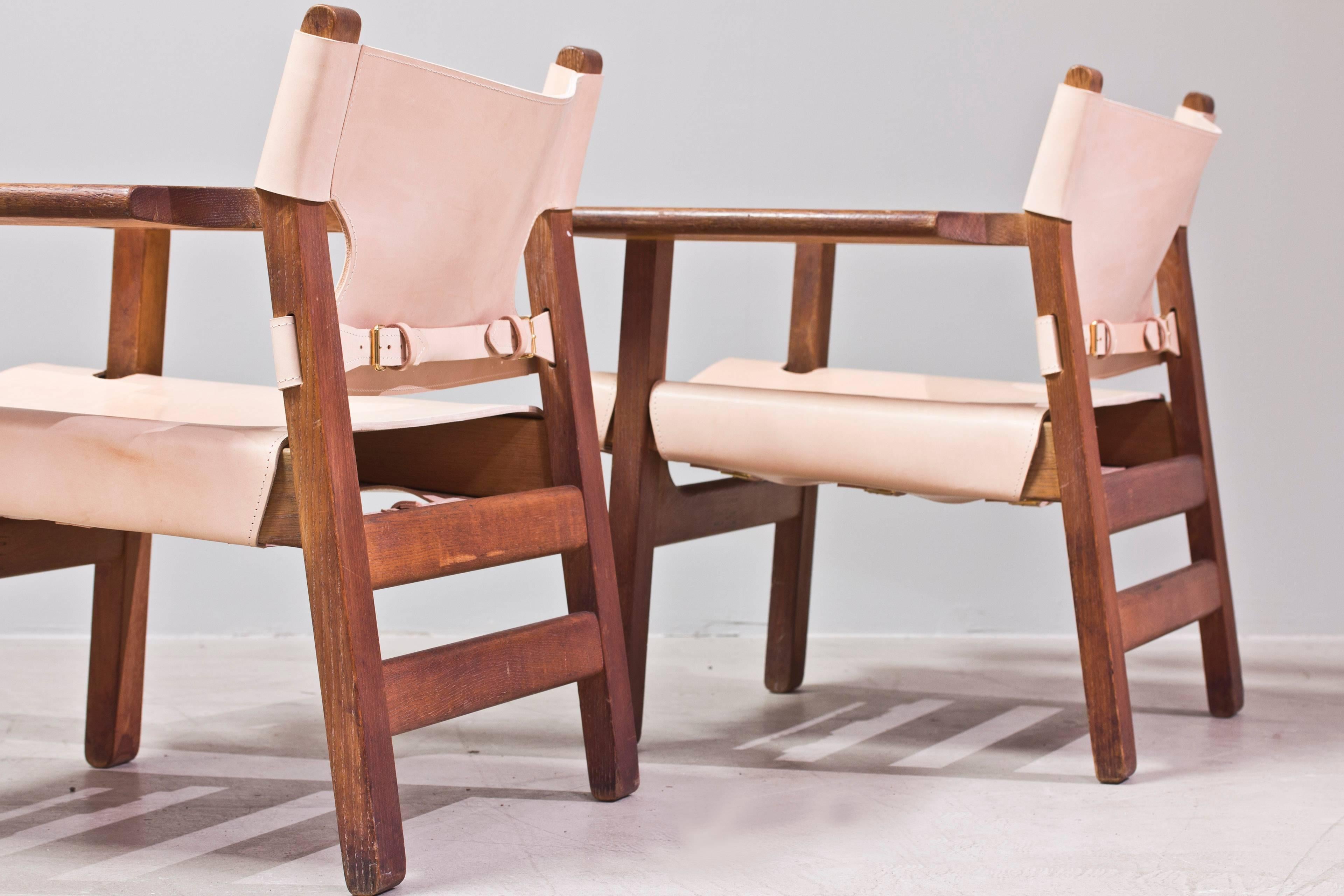 Wood 'Spanish Chair' Designed by Børge Mogensen For Sale