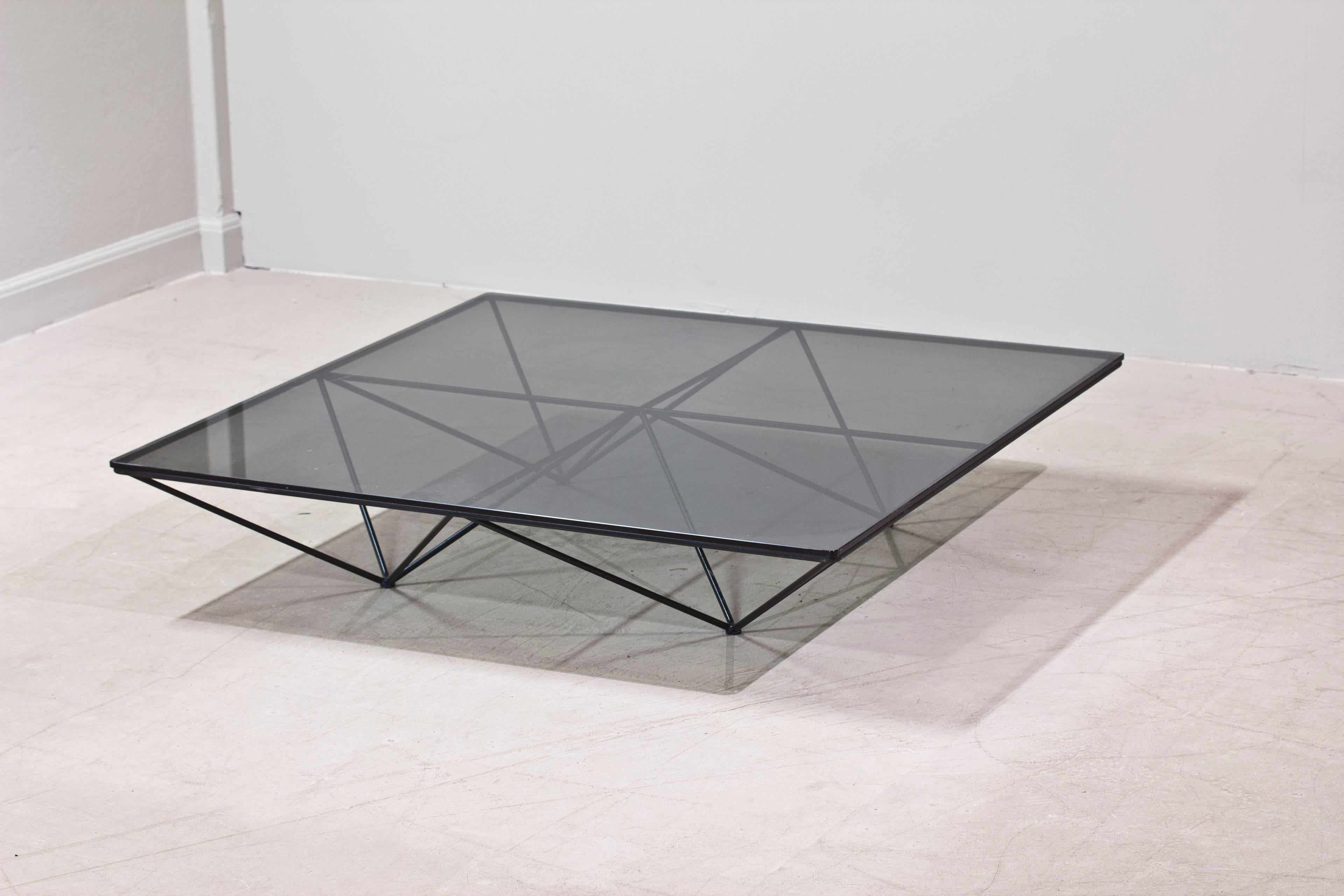 Alanda Coffee Table with Smoked Glass by Paolo Piva In Good Condition In Stockholm, Sweden