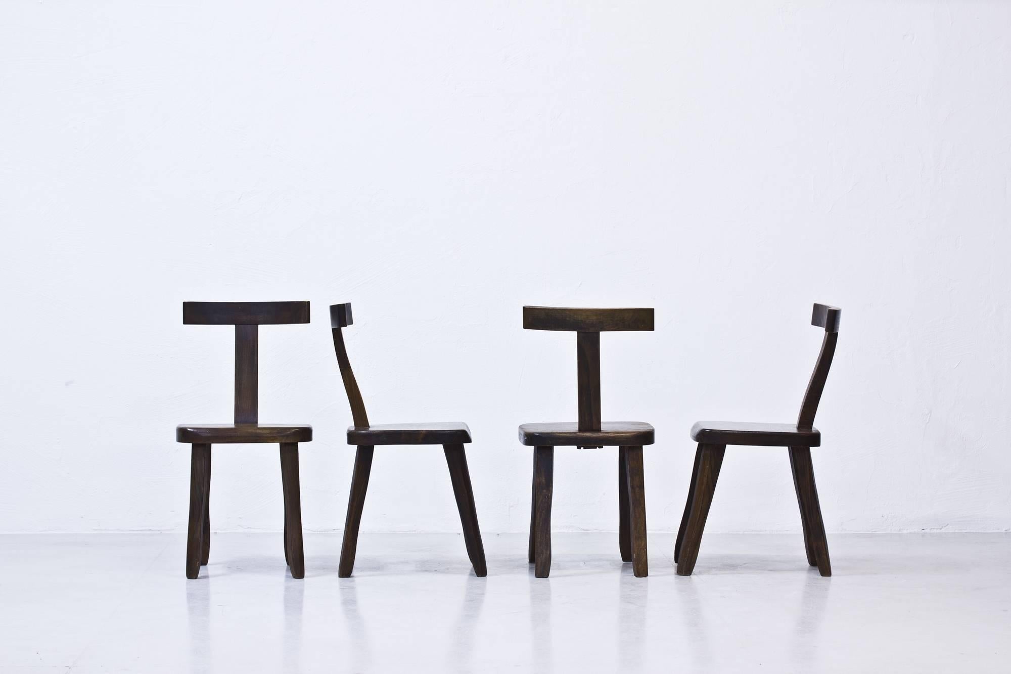 Finnish Olavi Hanninen for Mikko Nupponen Set of Four Teak Dining Chairs For Sale