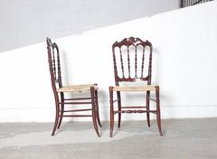 ​19th Century Pair of ​Wooden Chiavari Chairs​