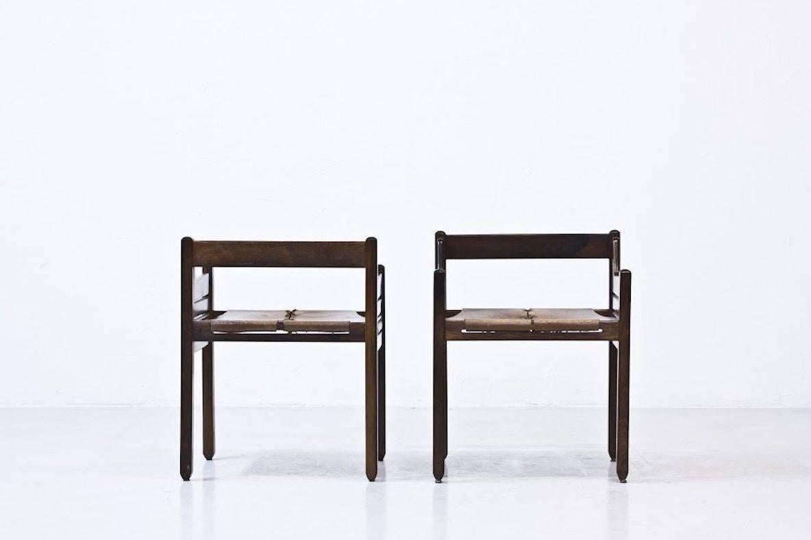 ​Pair of circa 1965​s ​Jean Gillon ​Wood Art Rosewood Chairs​​ In Good Condition For Sale In Stockholm, Sweden