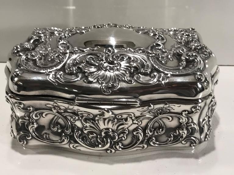 Howard and Co. Sterling Bombe Jewelry Box at 1stDibs