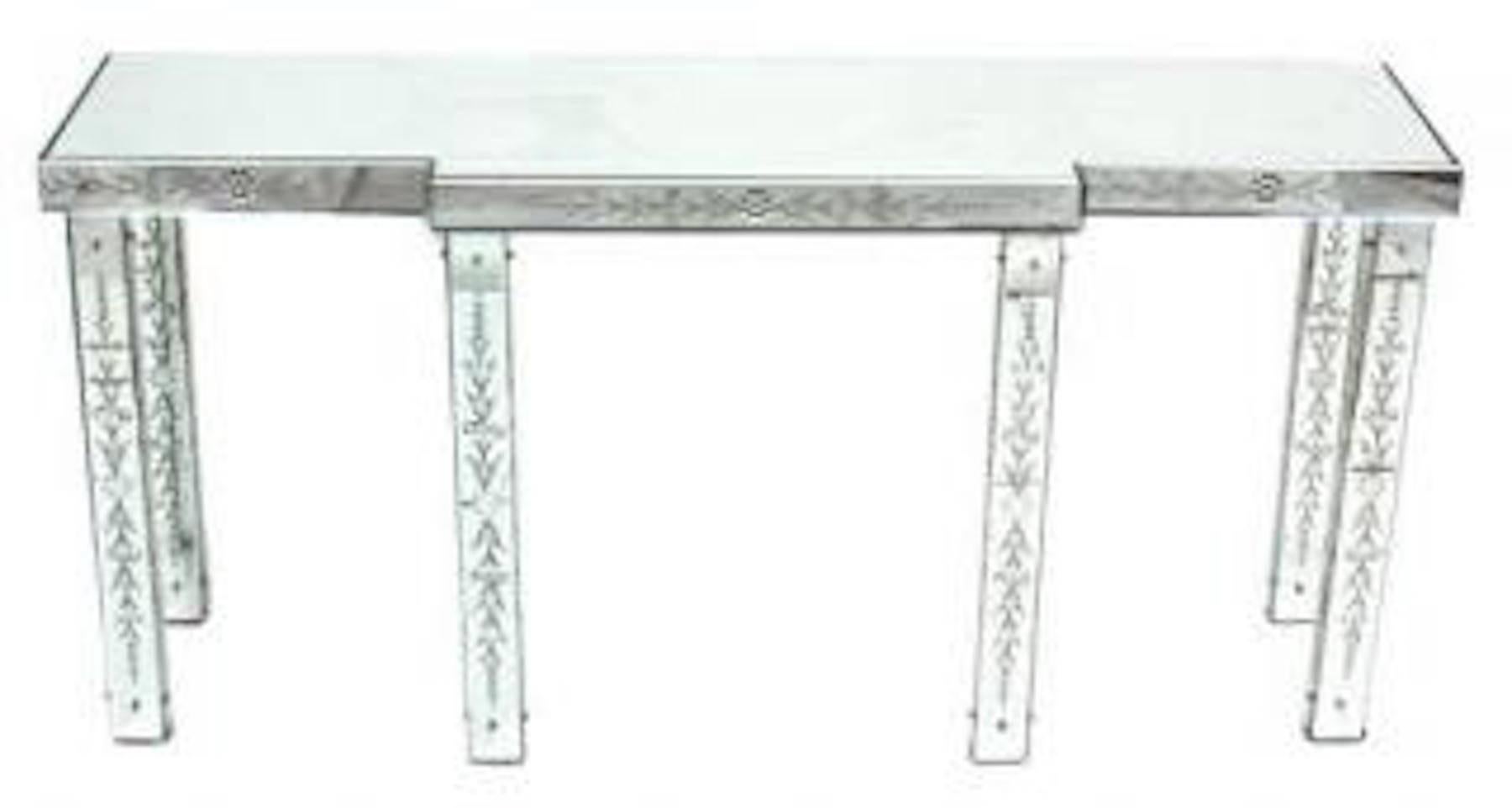 Venetian Engraved Mirrored Console 2