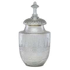Monumental Antique English Cut-Glass Apothecary Jar, by F. & C.Osler