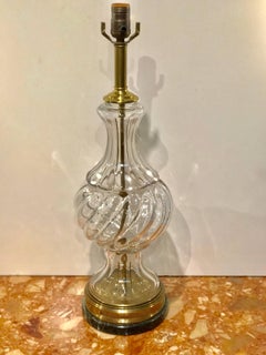 Single Baccarat Crystal Bulbous Lamp