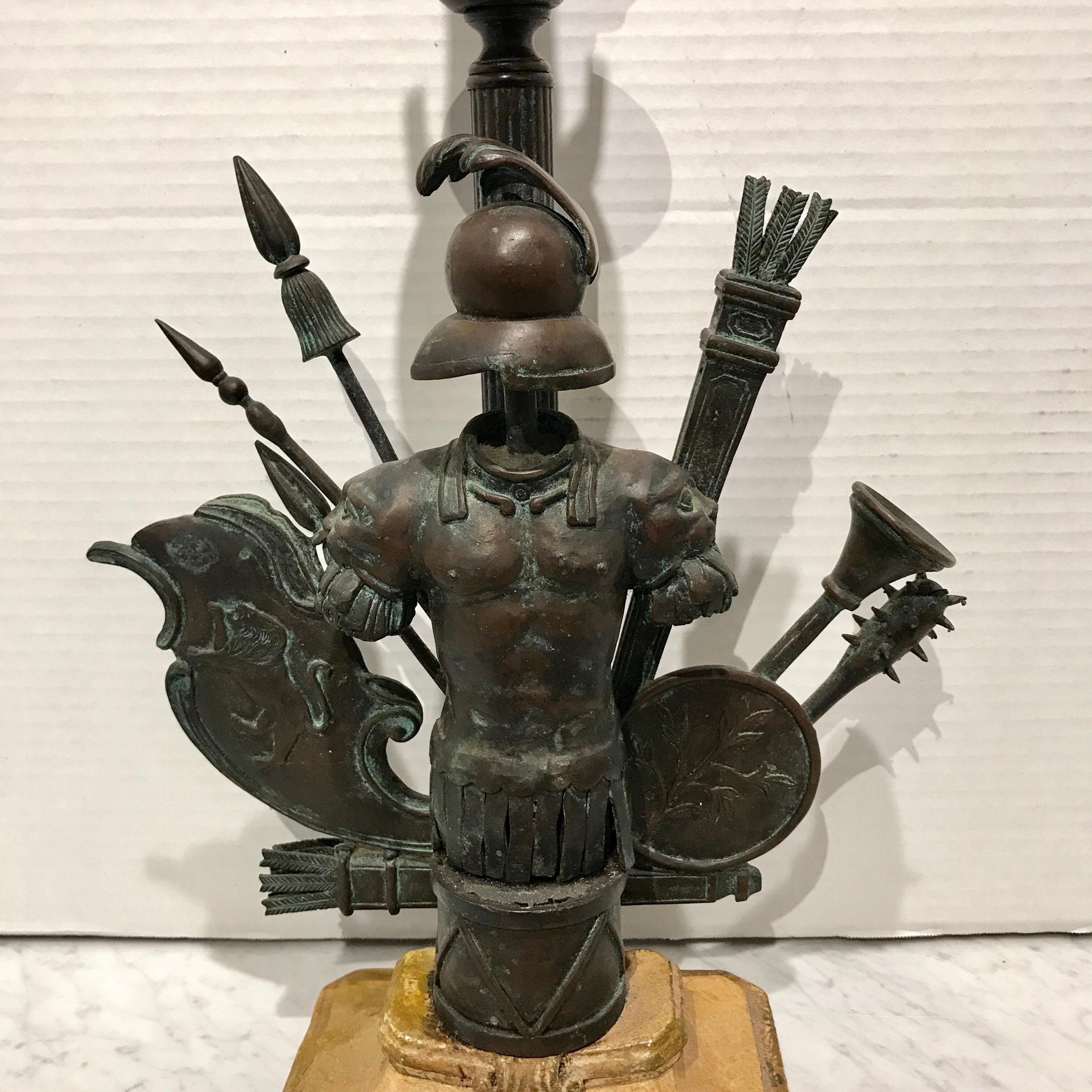 20th Century Bronze Grand Tour Trophy, Now as a Lamp For Sale