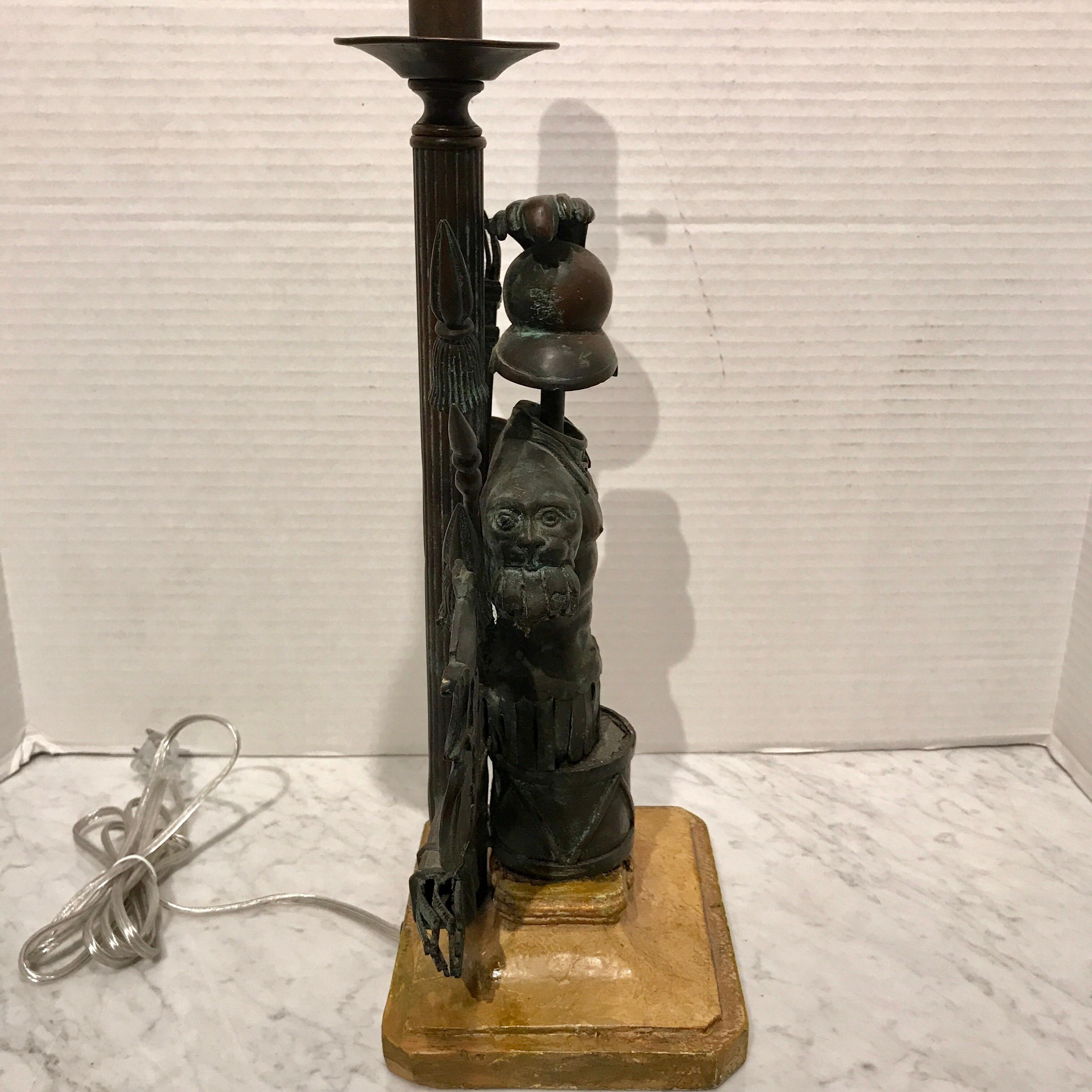 Cast Stone Bronze Grand Tour Trophy, Now as a Lamp For Sale