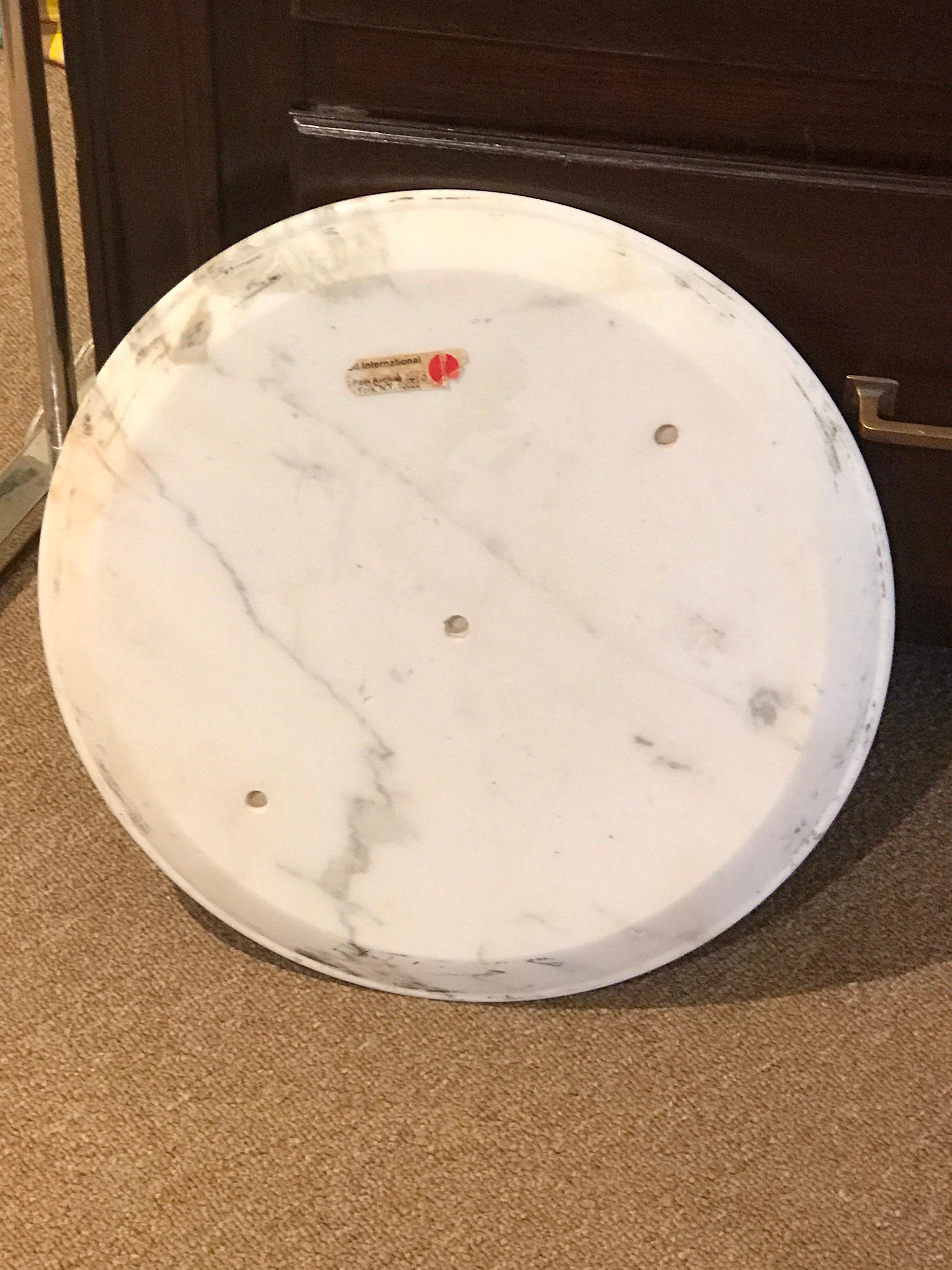 Pair of Warren Platner Side Tables for Knoll, with Carrara Marble 4