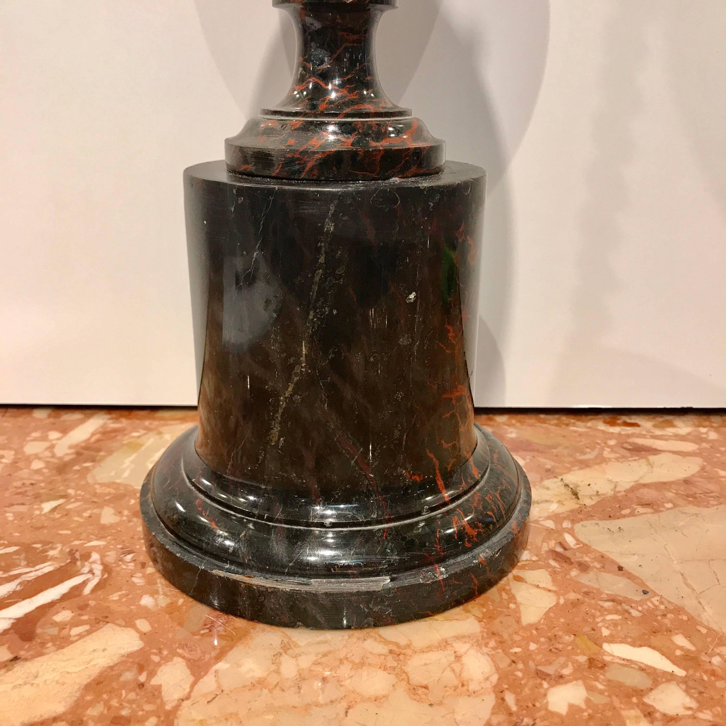 Grand Tour Bloodstone Marble Bouillotte Lamp For Sale 2
