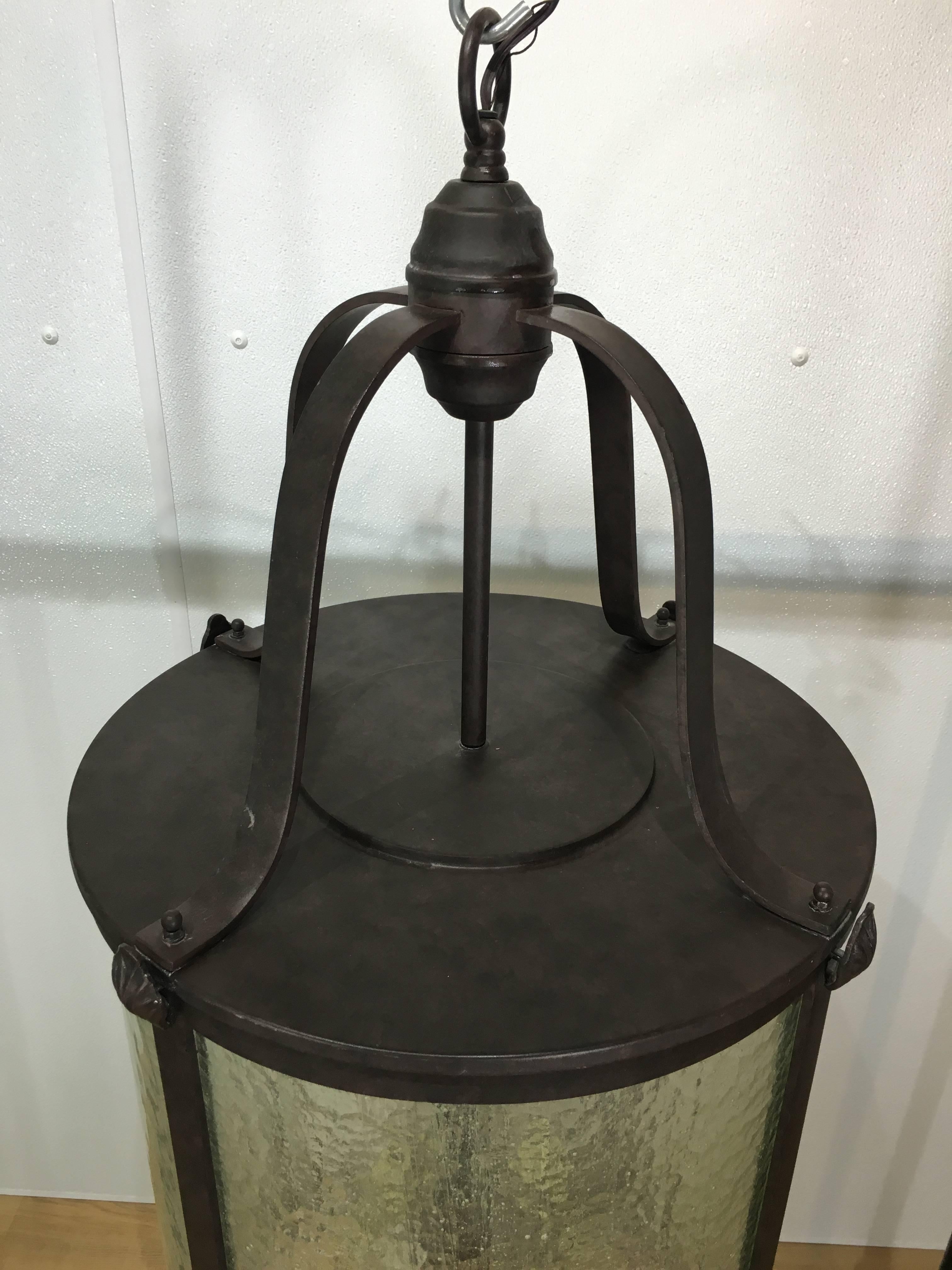 Large Nine-Light Neoclassical Style Lantern In Good Condition For Sale In Atlanta, GA