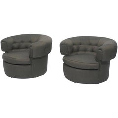 Pair of Rolling Swivel Chairs by Modern Age Pair of Rolling Swivel Chairs by Modern Age