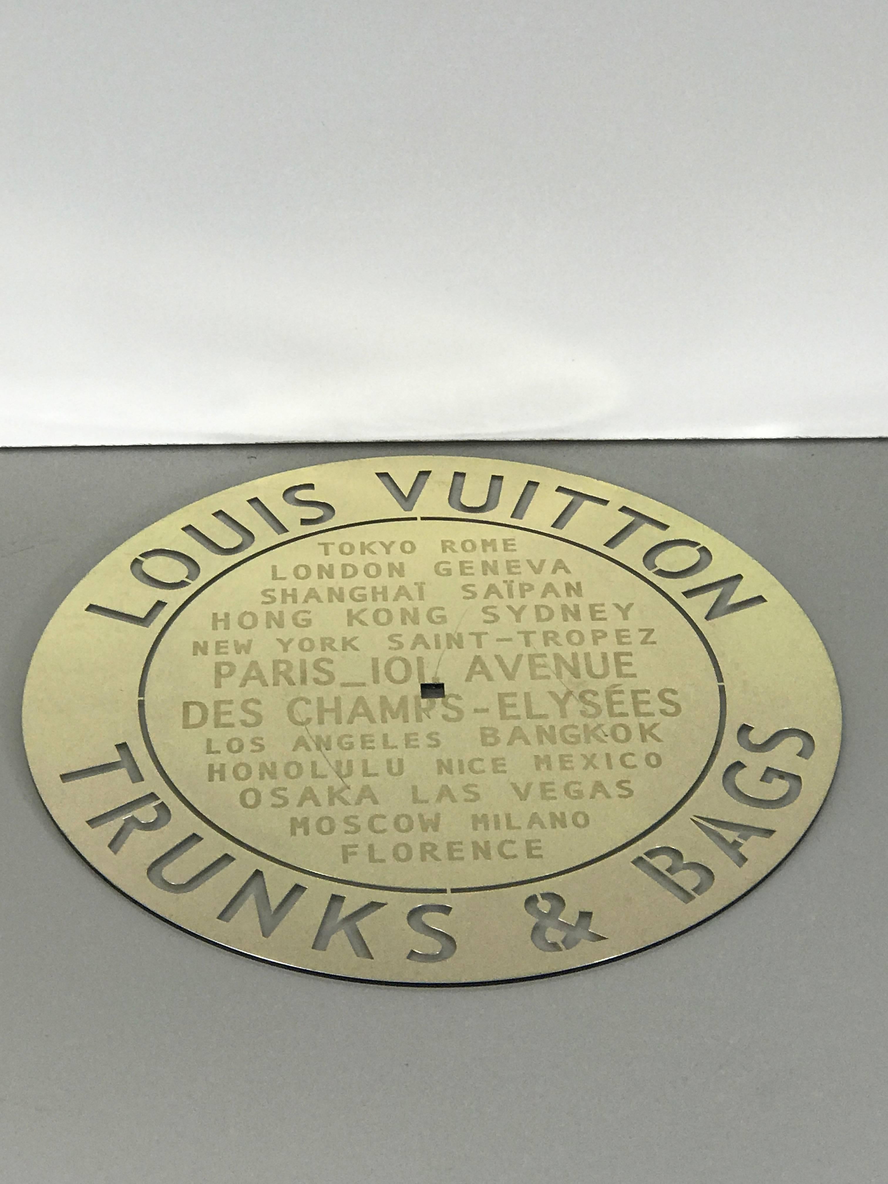 20th Century Louis Vuitton Store Plaque For Sale