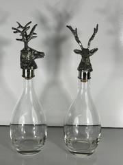 Pair of ARTHUR COURT Stag Motif Decanters