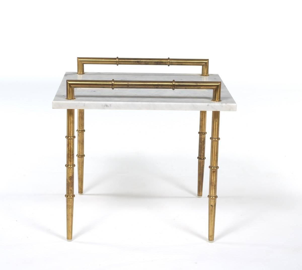 Mid-Century Modern Italian Mid-Century Bamboo Motif Side Table