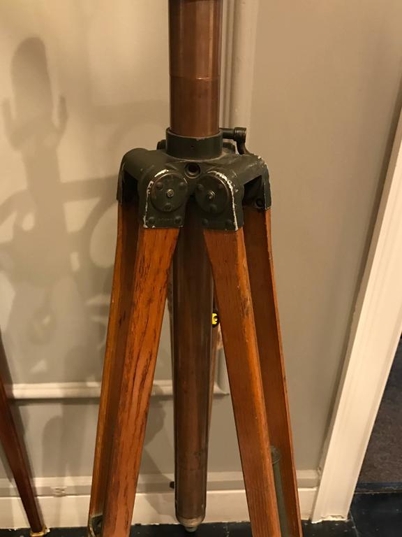 Antique Movie Camera Tripod Stand, Now as a Lamp For Sale at 1stDibs