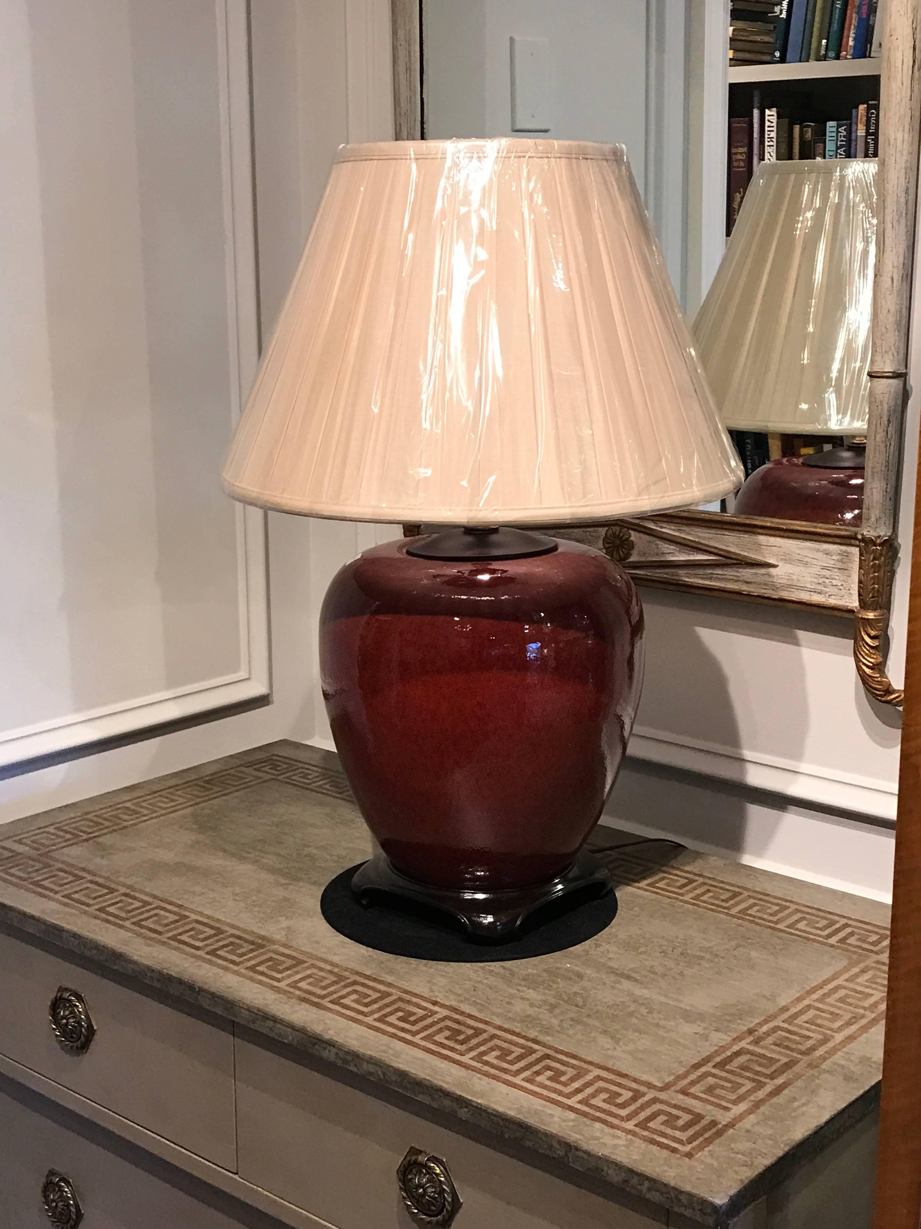 Pair of Fine Sung De Beouf Vases, Now as Lamps In Excellent Condition In Atlanta, GA