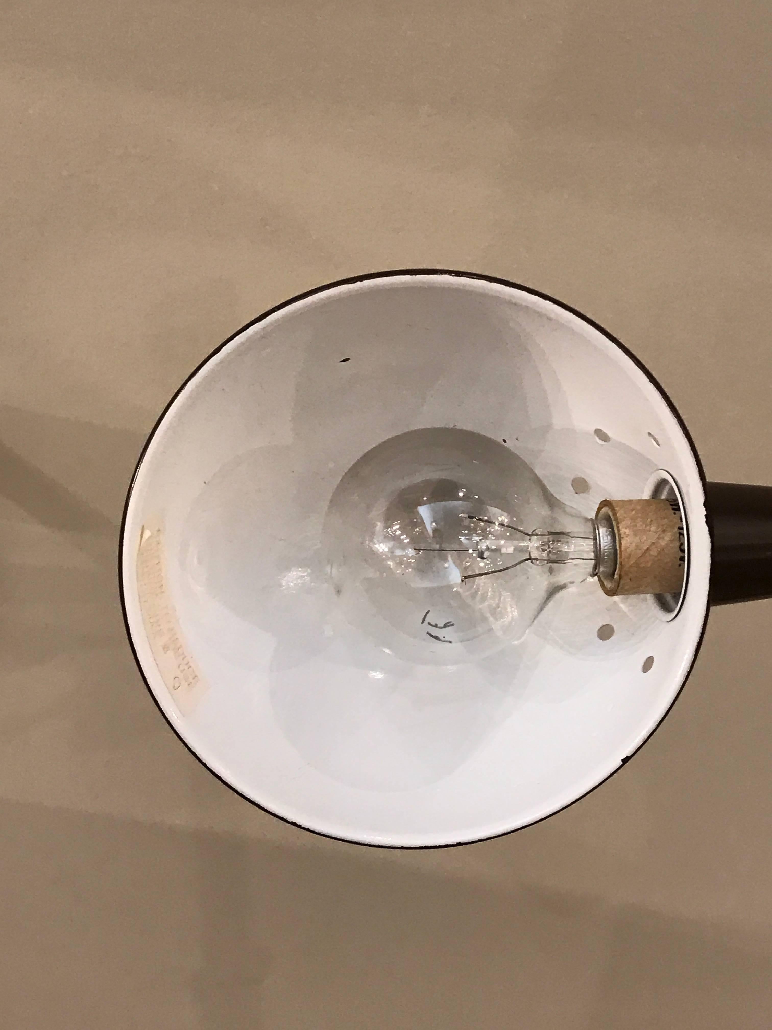 Enameled Italian Mid-Century Counter Balance Floor Lamp