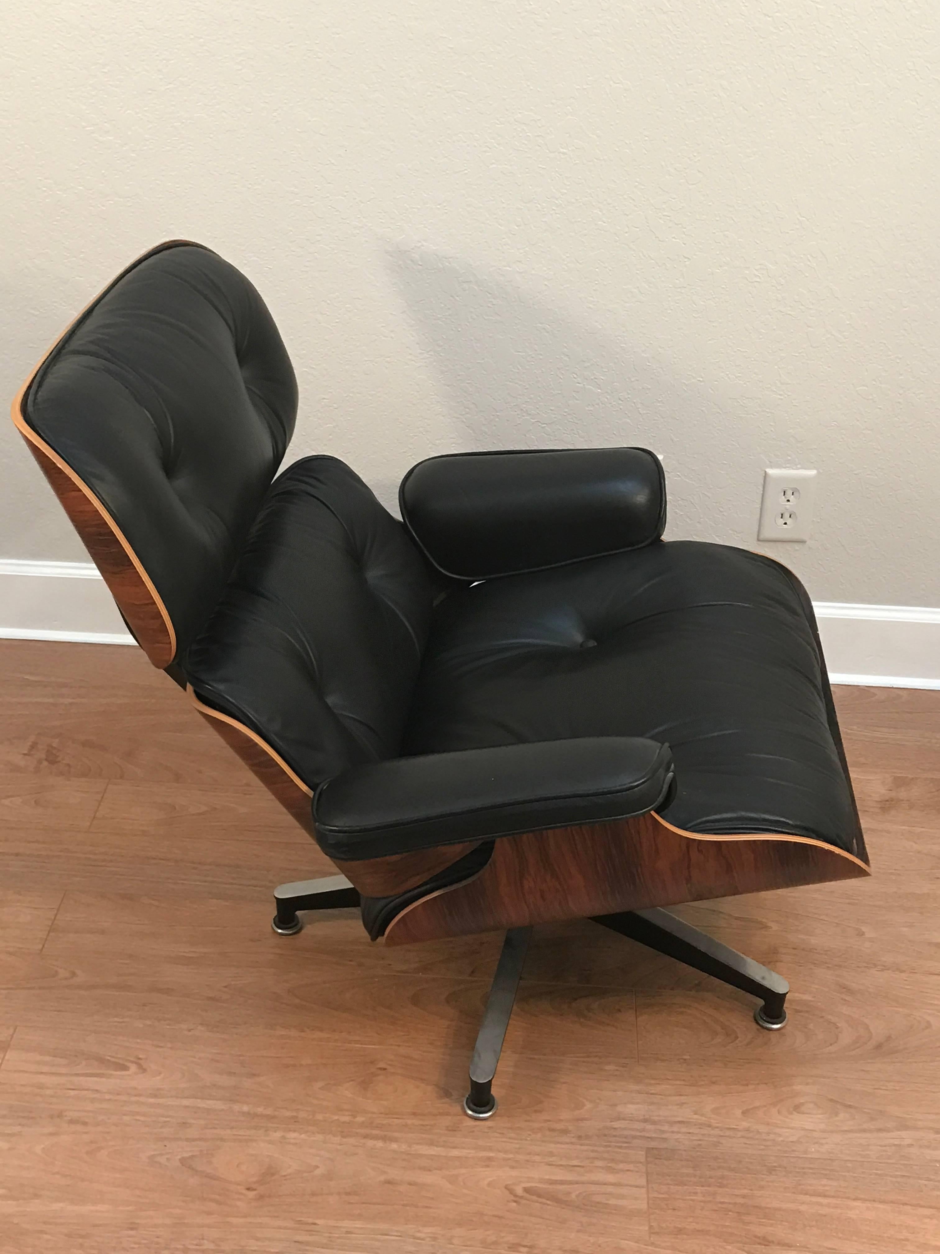 American Charles and Ray Eames, Herman Miller, Rosewood 670 Lounge & 671 Ottoman