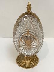 French Ormolu-Mounted Crystal Egg Perfume
