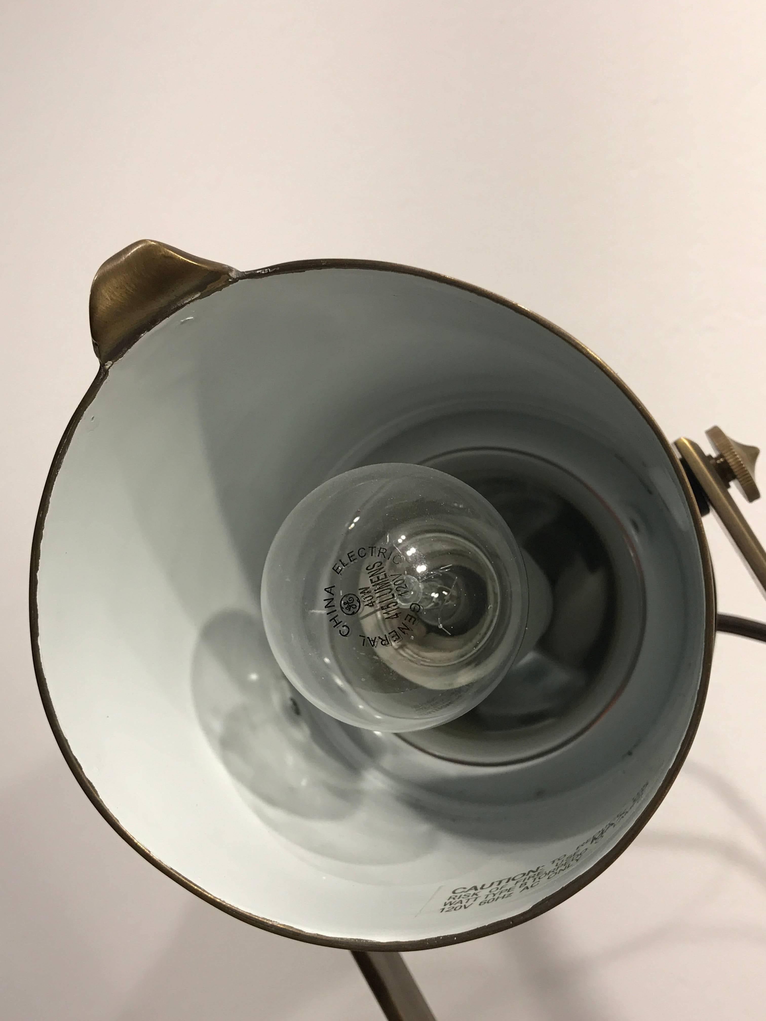 20th Century Miniature Directors Lamp, as a Table Lamp For Sale