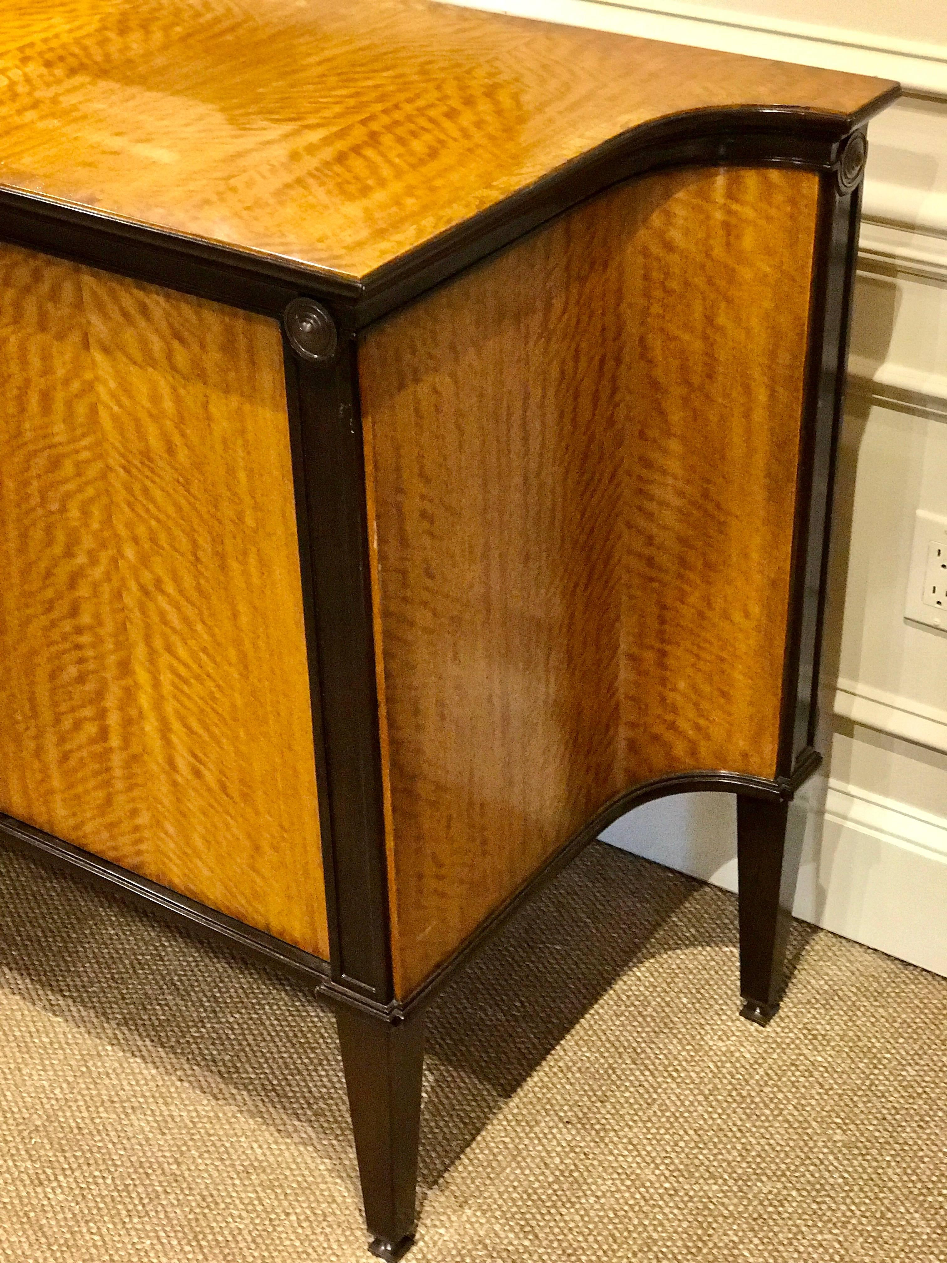 French Modern Style Satinwood Sideboard In Excellent Condition In Atlanta, GA