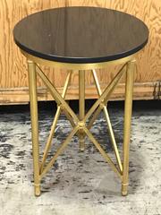 Neoclassic Gilt Metal Guerdon with Marble Top