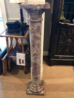 Breche Violette Marble Pedestal