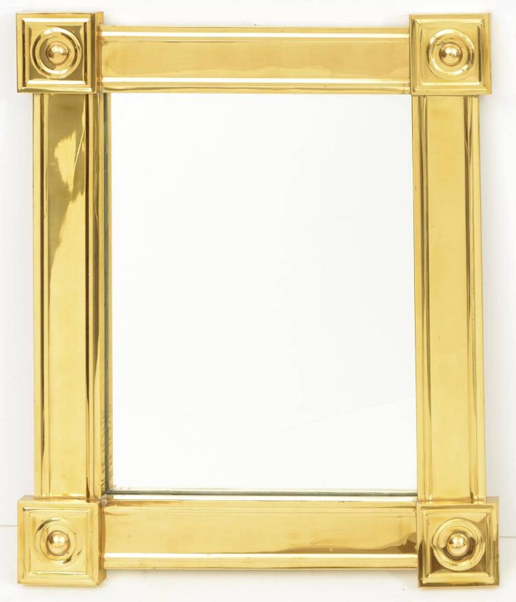 Louis Philipe style brass mirror.