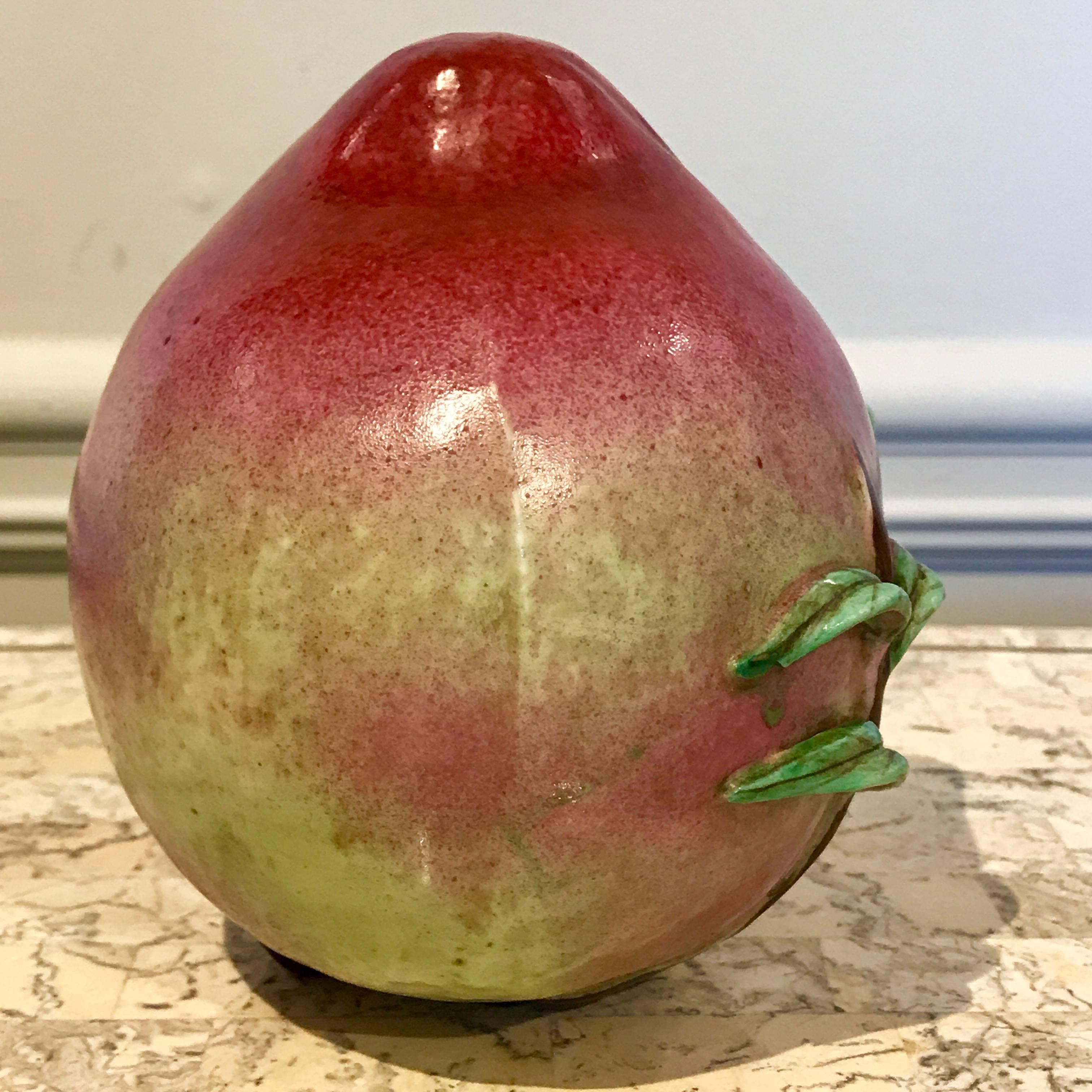 20th Century Rare Chinese Export Altar Fruit of a Standing Peach