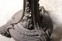 Victorian Cast Iron and Portasanta Brecchia Marble Top Circular Occasional Table