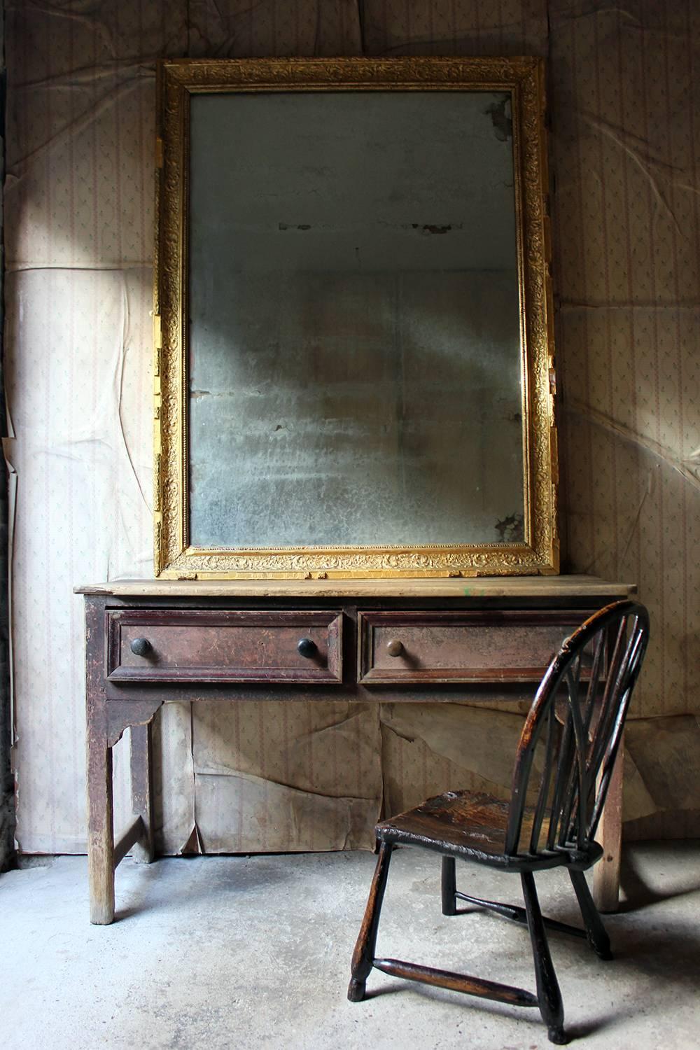 Stunning Large 19th Century French Giltwood and Gesso Wall Mirror, circa 1880 4