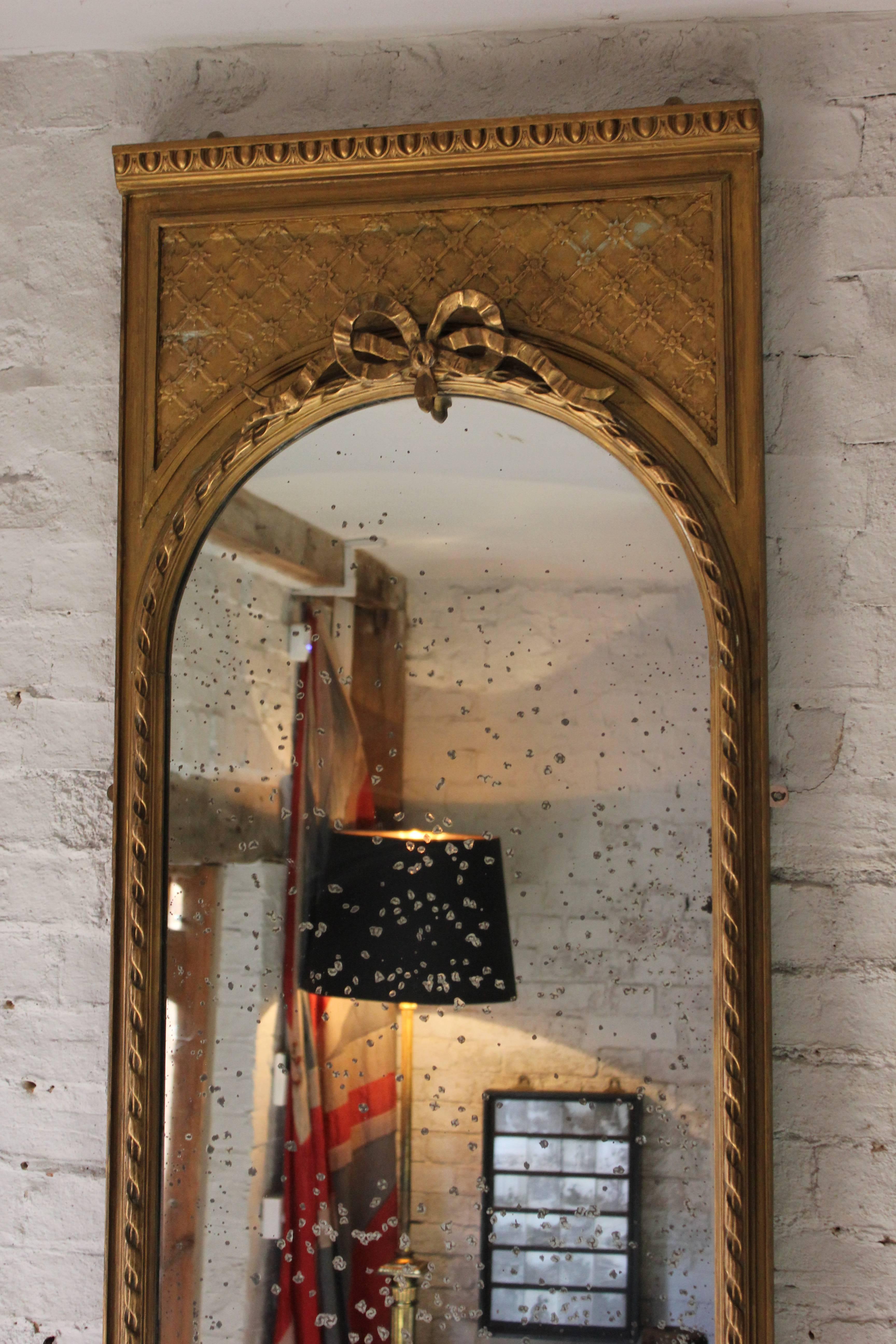 Very Large 19th Century French Giltwood and Gesso Pier Mirror, circa 1880 4