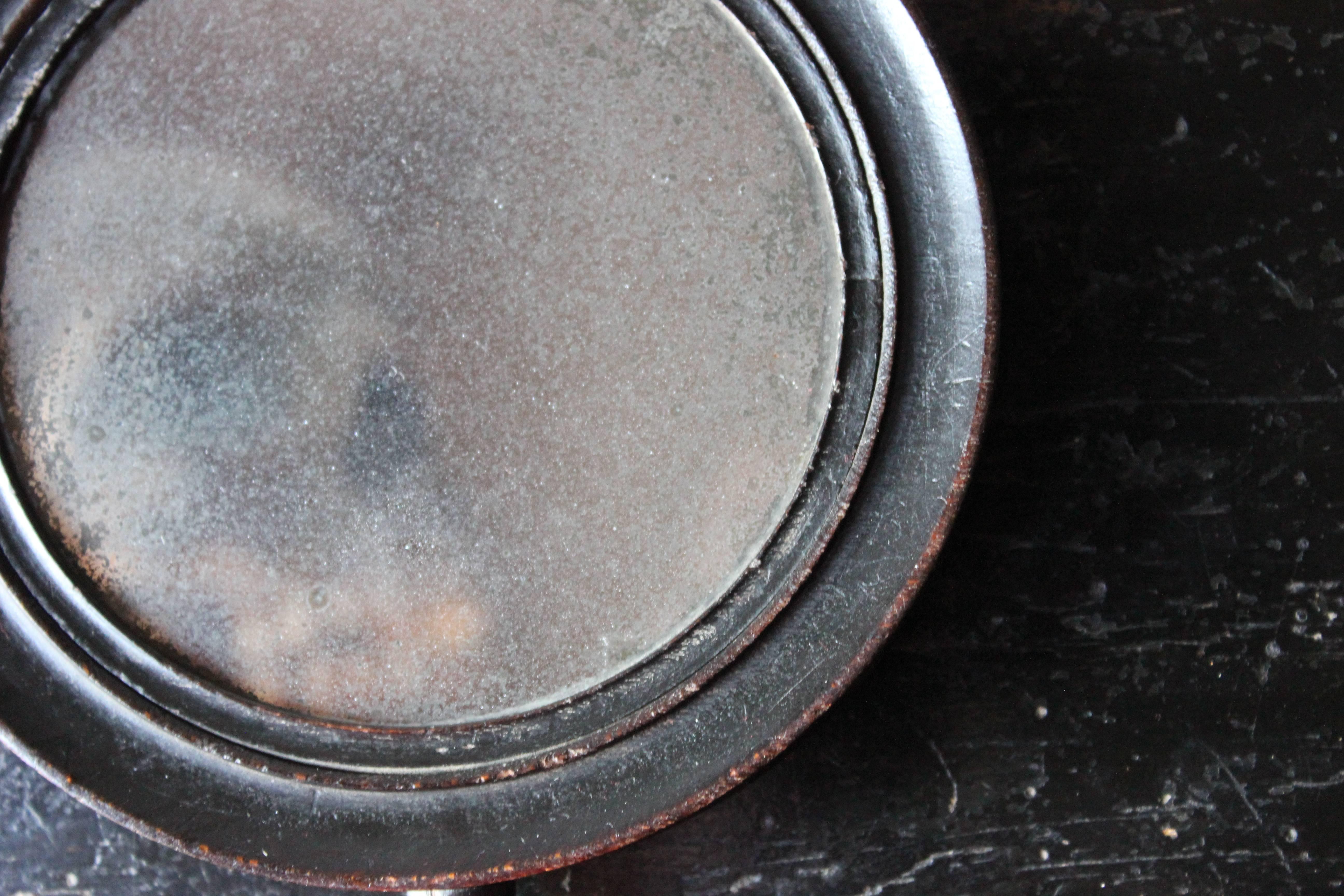 Rare 18th century Ebonized Convex/Concave Hand Mirror, circa 1790 2