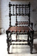 Very Good Pair of Charles II Oak Spindle Back Chairs, circa 1680