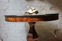 French Louis Philippe Period Marble and Flame Mahogany Gueridon, circa 1835