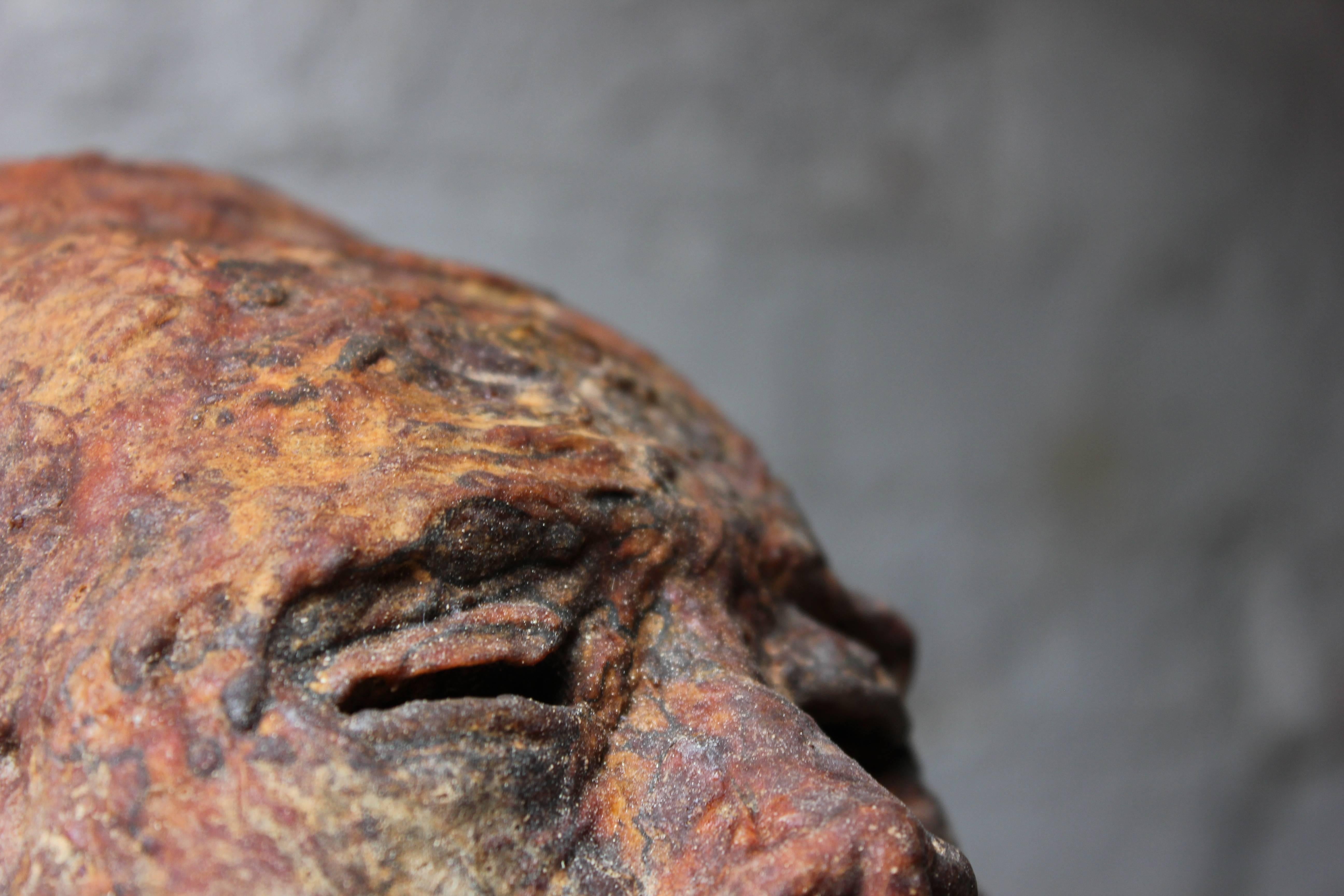Superbly Modelled Mummified Head Film Prop by Alan Friswell In Excellent Condition In Bedford, Bedfordshire