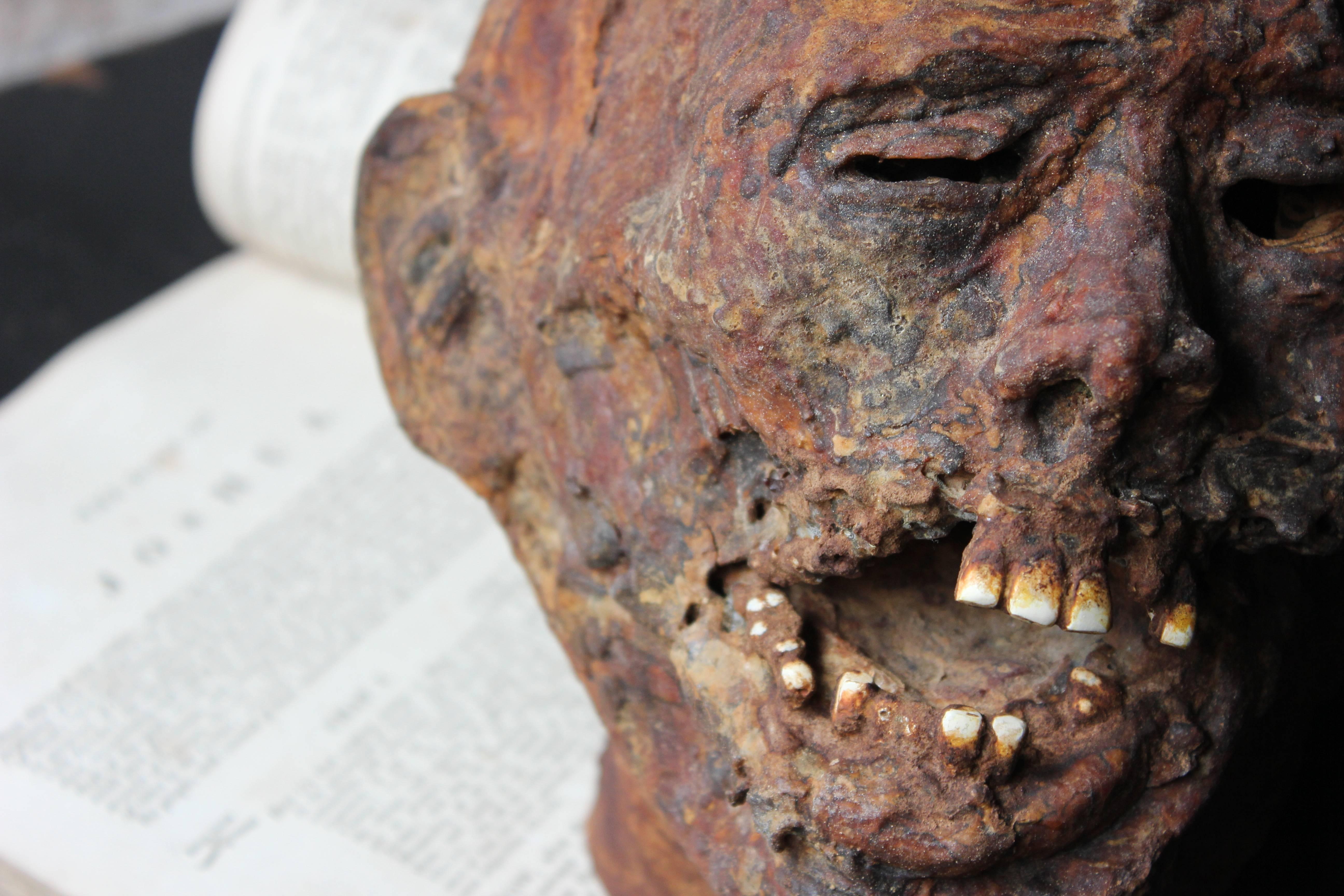 Superbly Modelled Mummified Head Film Prop by Alan Friswell 2