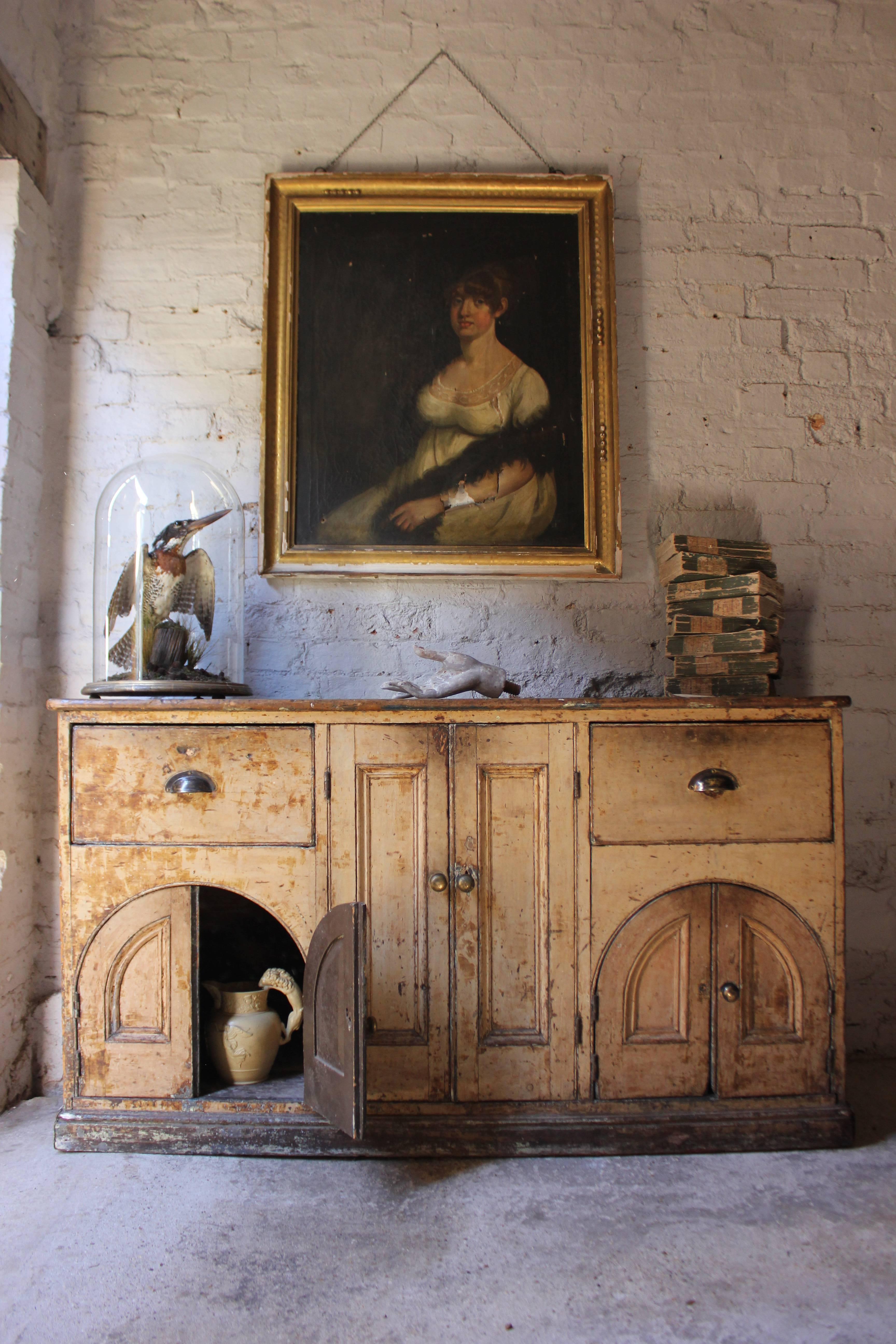 18th Century Wonderful George III Period Painted Dresser Base, circa 1780-1790