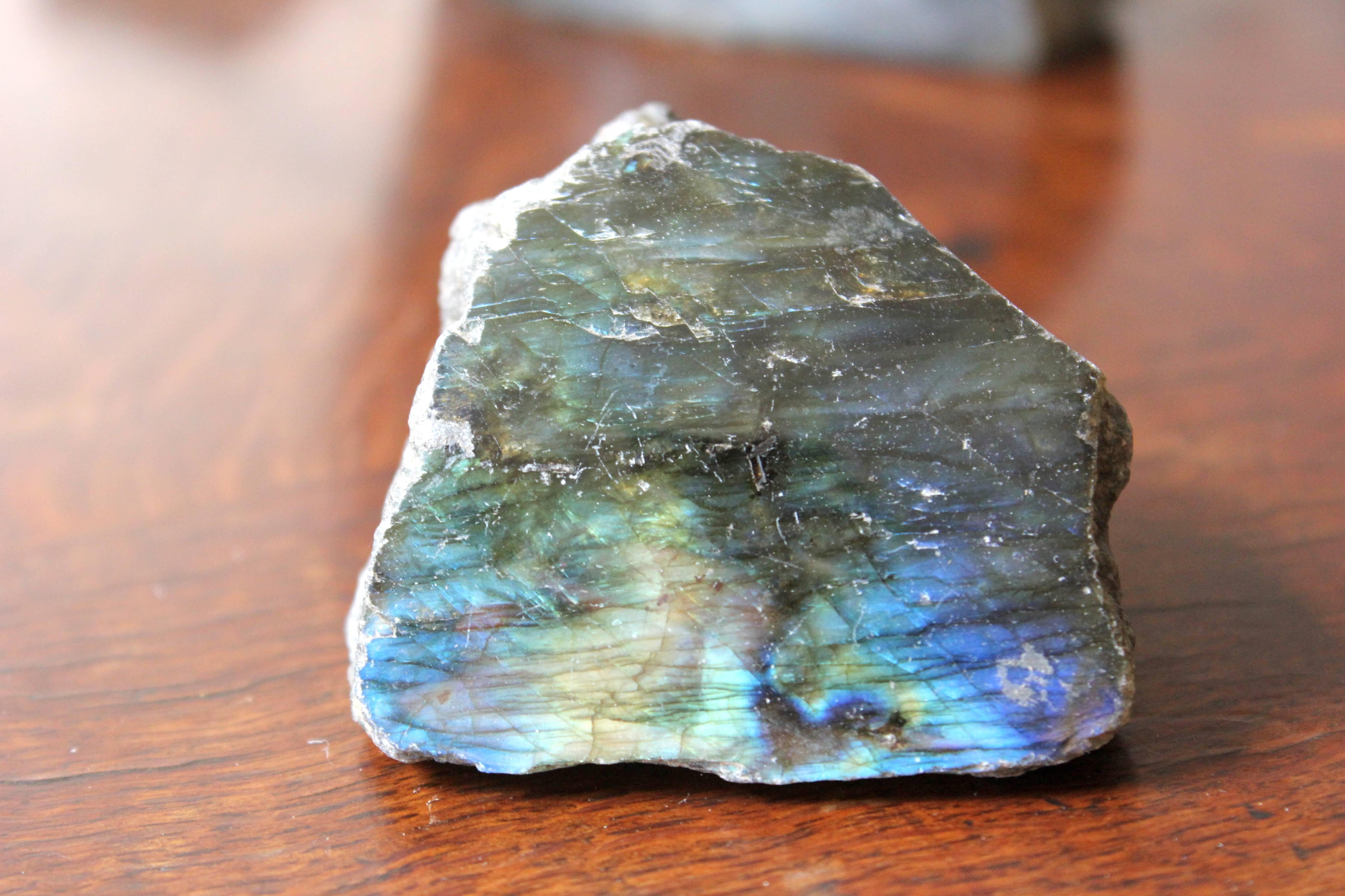 Natural History, a Beautiful Group of Ten Labradorite Mineral Specimens 1